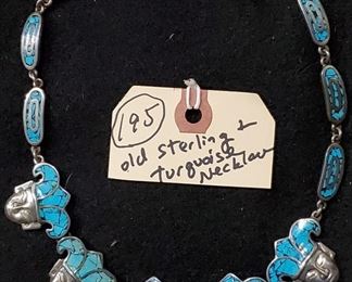 sterling and turquoise necklace 