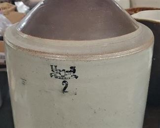 large whiskey moonshine jug US Pottery stoneware