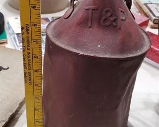 Texas and Pacific railroad oil can