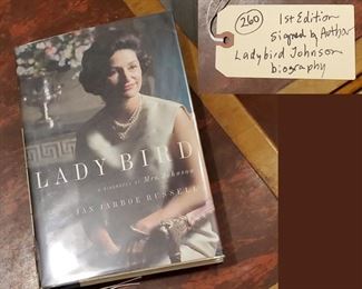 Ladybird Johnson biography signed by author