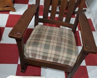 Stickley furniture company rocking chair oak