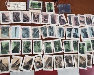 old railroad advertising playing cards