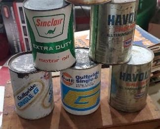old oil cans
