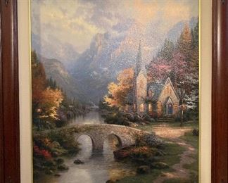 Thomas Kinkade "The Mountain Chapel. Chapels of Nature I" limited edition print, canvas, 283/5950