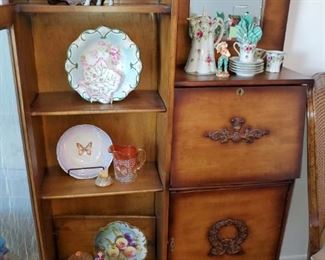 Antique, Secretary, hand painted  China, tea set