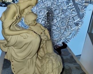 Giuseppe Armani Sculpture, Lady with child and swan