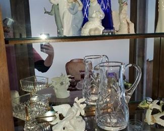 Lladro, Royal Doulton Crystal Pitcher