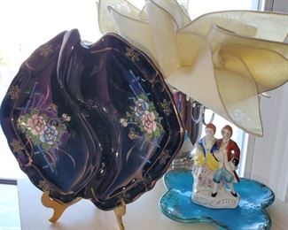 Split nut dish, Victorian glassware