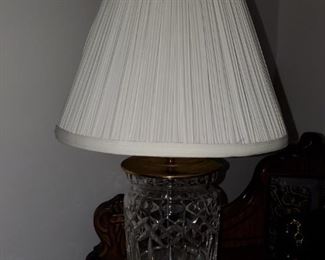 Waterford lamp. Matching set