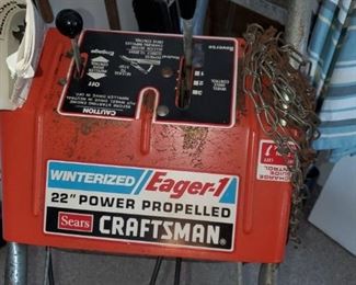 Snowblower,  Craftsman Eager 1, 
22 in power propelled