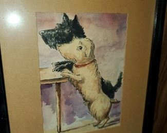 Vintage, art. Dog pictures 