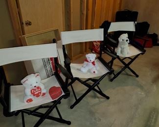 Directors chairs, Gold Medal  chairs,  4 chairs 