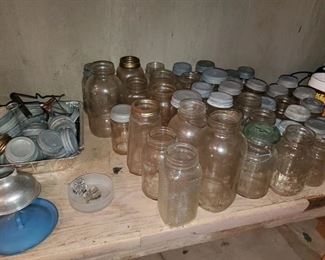 Vintage, canning jars 