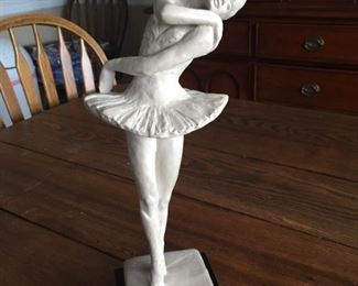 Deco ceramic dancer and stand.