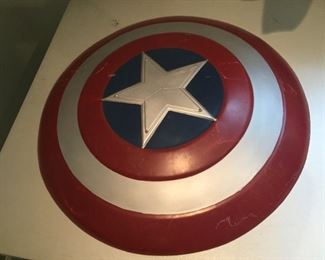 Captain America plastic shield.