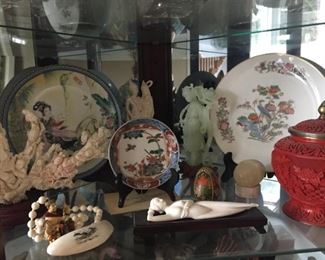Asian plates and other items.