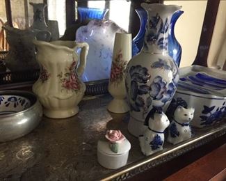 Blue and white china and more.