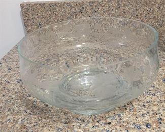 Glass bowl.
