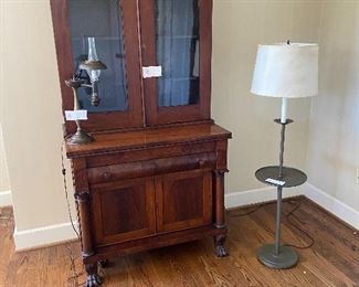 antique secretary with drawers and shelves $460.  37"w x 22"d x 75"h