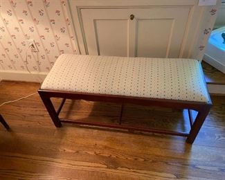Adams Furniture of England upholstered bench 42"w x 16 .5" deep x19"h. $160