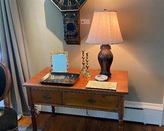 Antique two drawer console table