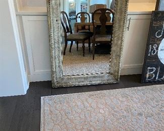 Tin framed mirror 47.5" x 35.5" not on site. $220