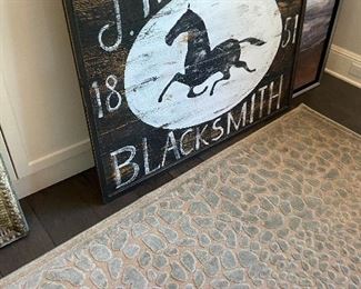 J. Murphy Blacksmith wood framed artwork from Ethan Allen.  49" x 37"h not on site. $220