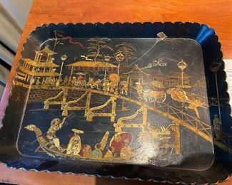 beautiful antique tray for in-person shopping