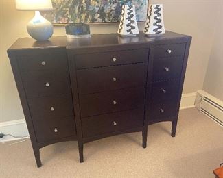 Twelve drawer dresser for sale 56"w x 42"h x 20.25"d. Works for more than just a bedroom $240 items on top not for sale.  dresser is off site.