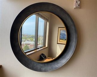 Crate and Barrel Dish Wall Mirror 36" round $400