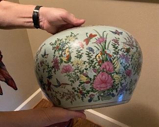 Asian porcelain bowl roughly 13" diameter.   $400