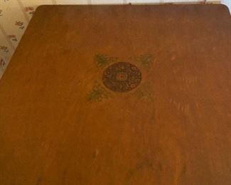A flip top card table antique $60  27"sq x 27"h
