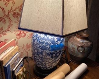 Antique Chinoiserie lamp $260