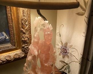 pink jade lamp -matches statue in the previous photo  lamp is $680