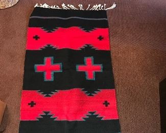 handwoven rug - Zapotec collection Oaxaca 2' X 3' 100% wool. $90