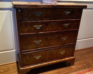  Flip Top  Queen Anne chest of drawers copy  walnut ca 20th century	 31"h x 27 1/3"w x 12 3/4"d.  $400
