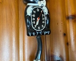 Plastic Felix The Cat Clock