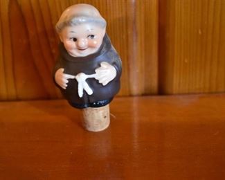 DSC 1520 Vintage Porcelain Monk Wine Stopper