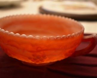 Beautiful Antique Cambria Imperial Glass Slag Glass Finger Bowl