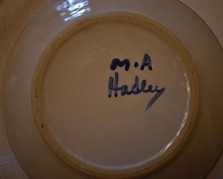 Hand Painted M. A. Hadley Plate