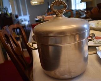 Beautiful Antique Porcelain lined Ice Bucket
