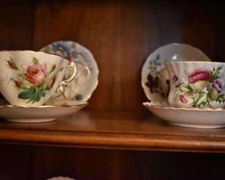 Beautiful Collectible Hand painted Cups and Saucers