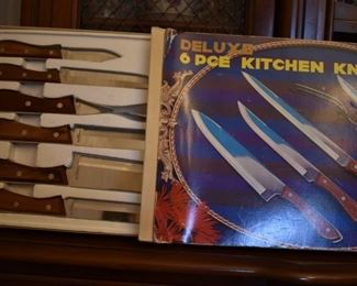 Vintage Old/New 6pc Kitchen Knife Set still NIB