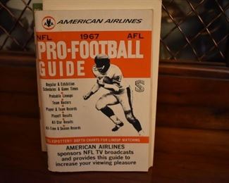 Vintage American Airlines Pro Football Guide to the 1967 season of the AFL - NFL very collectible