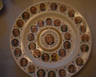 Collector US Presidential Plate from George Washington to Lyndon Baines Johnson