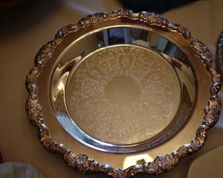 Vintage Footed Silver Serving Bowl