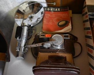Antique CONTAX Camera with Carl Zeiss Lenses in Beautiful Condition!