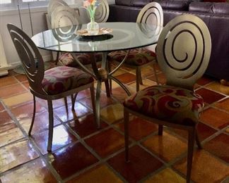 Ethan Allen Radius Post Modern Table and Chairs