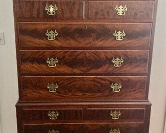 Queen Anne Style Antique Highboy Dresser