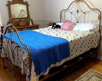 Full size wrought iron bed